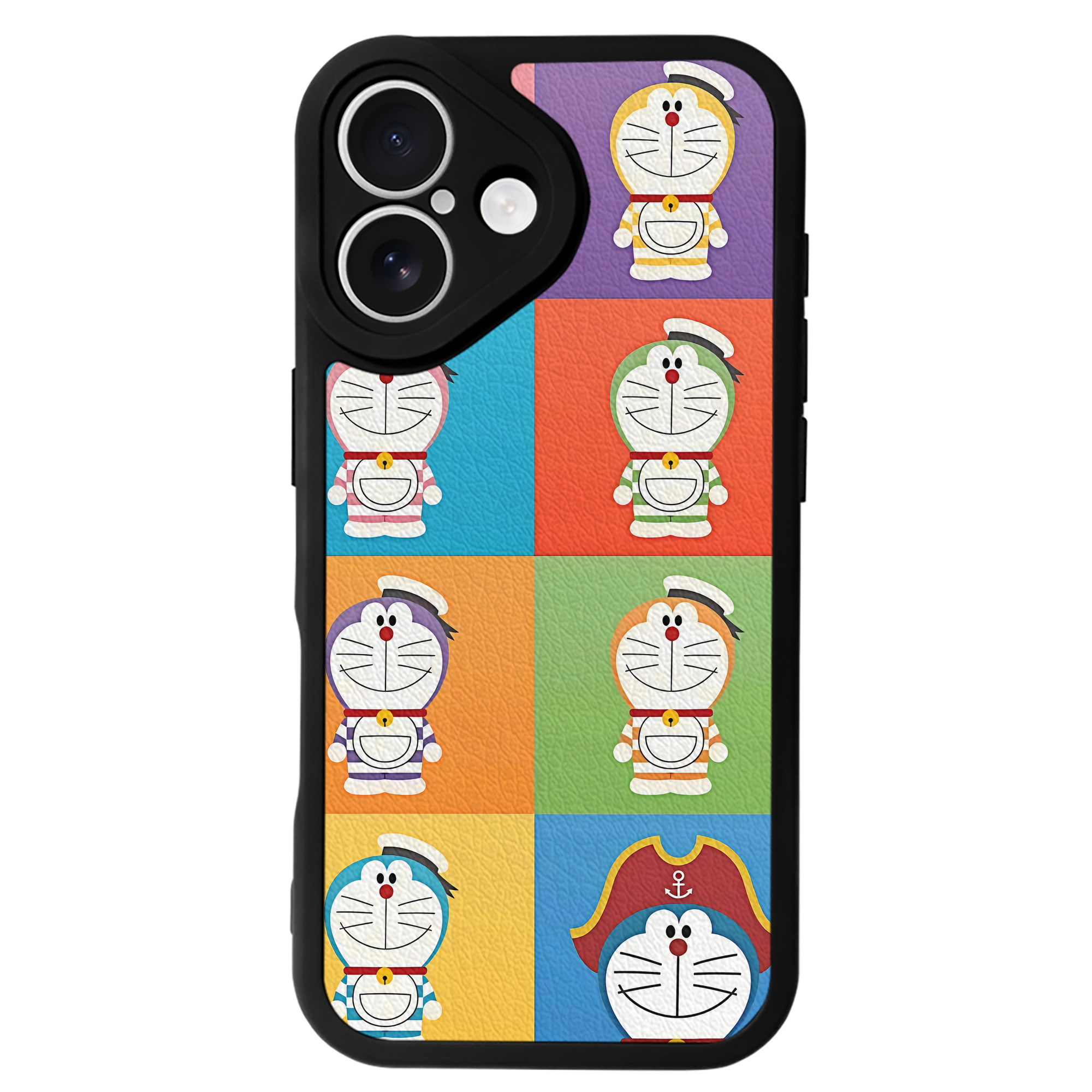 （画像用） ドラえもん Doraemon 【iPhone 16シリーズ対応】シリコンスマホケース（レザー調） 材質：シリコン